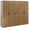 Kleiderschrank 238cm 5-trg. "Meran" Wildeiche massiv geölt