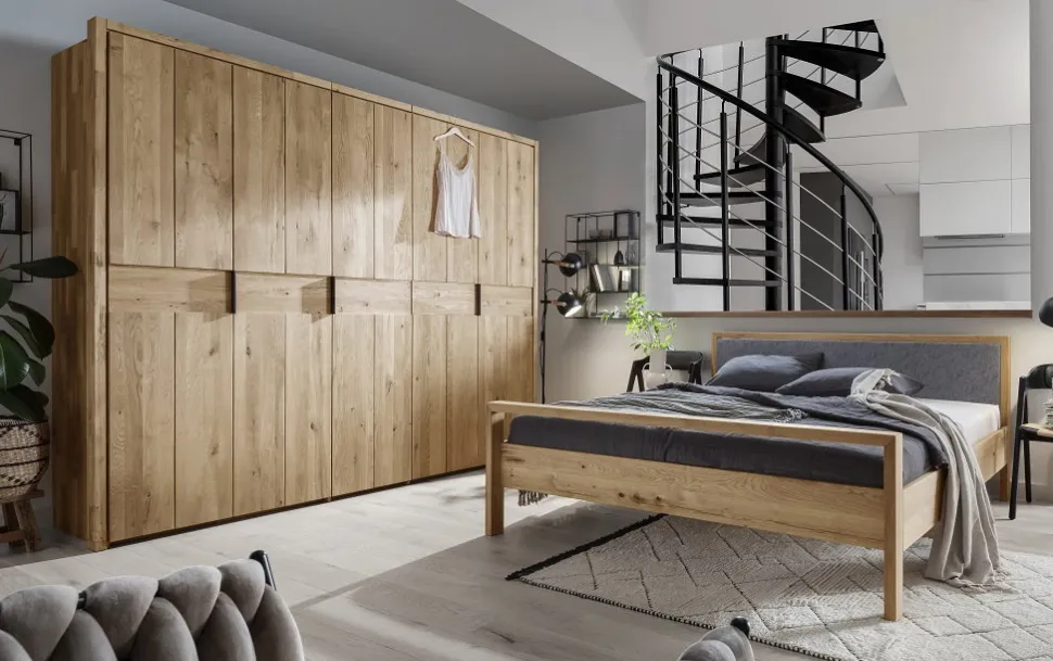 Kleiderschrank Eiche "Emden" verschiedene Breiten 5-trg. 266cm