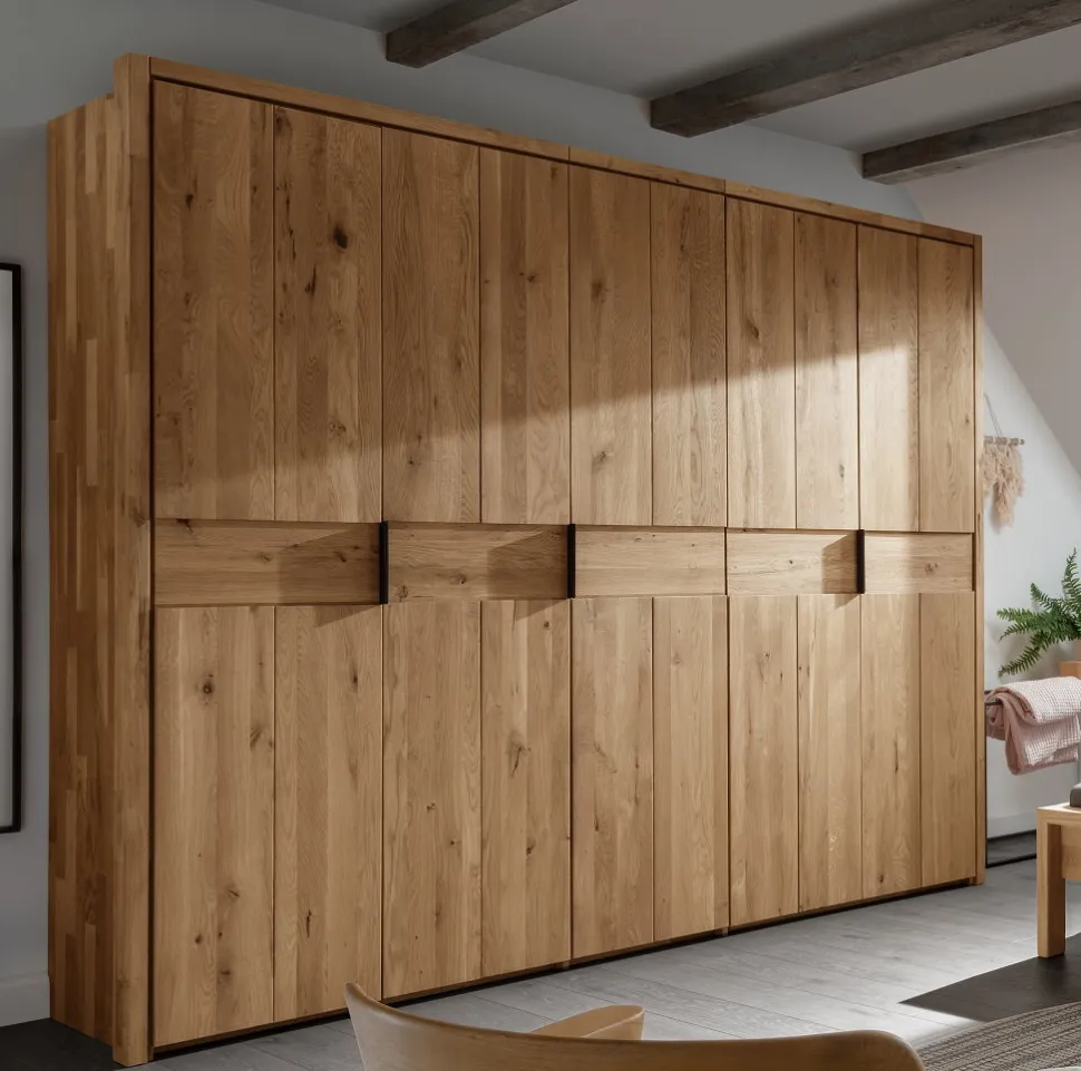 Kleiderschrank Eiche "Emden" verschiedene Breiten 5-trg. 266cm