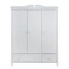 Kleiderschrank 2 oder 3-trg. "Meggie" MDF weiß lackiert 2-trg.