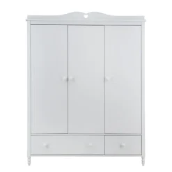 Kleiderschrank 2 oder 3-trg. "Meggie" MDF weiß lackiert 2-trg.