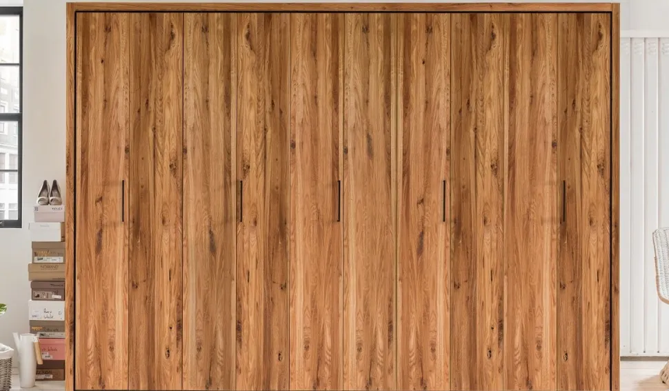 Kleiderschrank 5-trg. 316cm 'Alexandra' Wildeiche massiv geölt