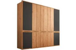 Kleiderschrank 5-trg. 256cm 'Ancona' Wildeiche teilmassiv geölt