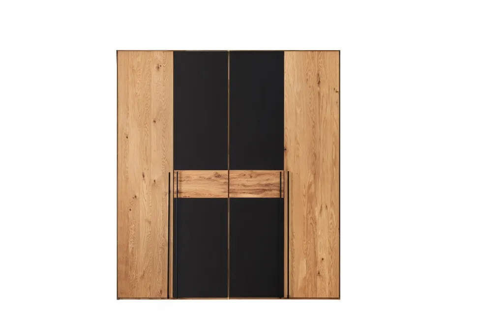 Kleiderschrank 4-trg. 200cm 'Boston' Wildeiche geölt