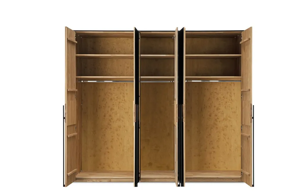 Kleiderschrank 5-trg. 250cm 'Boston' Wildeiche geölt