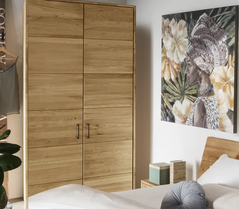 Kleiderschrank 2-trg. 126cm 'Colorado' Wildeiche geölt