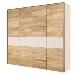 Kleiderschrank 4-trg. 245cm 'Salerno' Wildeiche & MDF creme
