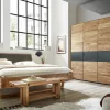 Kleiderschrank 4-trg. 245cm 'Salerno' Wildeiche & MDF anthrazit