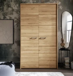 Kleiderschrank 2-trg. 125cm 'Salzburg' Wildeiche geölt