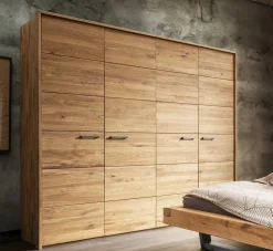Kleiderschrank 4-trg. 245cm 'Salzburg' Wildeiche geölt