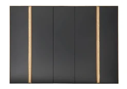 Kleiderschrank 5-trg. 300cm 'Wynwood' Wildeiche & MDF anthrazit