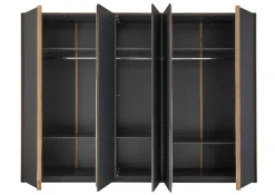 Kleiderschrank 5-trg. 300cm 'Wynwood' Wildeiche & MDF anthrazit