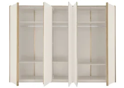 Kleiderschrank 5-trg. 300cm 'Wynwood' Wildeiche & MDF creme