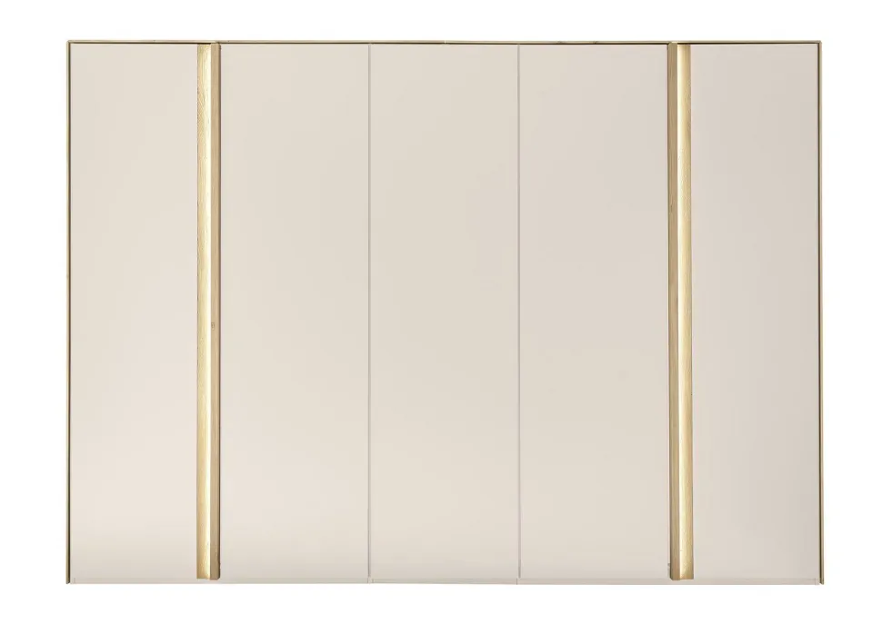 Kleiderschrank 5-trg. 300cm 'Wynwood' Wildeiche & MDF creme