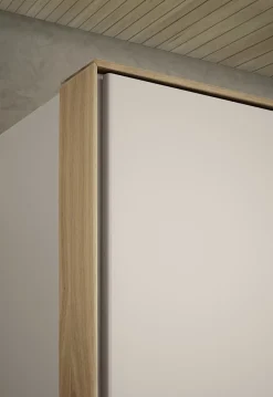 Kleiderschrank 5-trg. 300cm 'Wynwood' Wildeiche & MDF creme