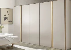 Kleiderschrank 5-trg. 300cm 'Wynwood' Wildeiche & MDF creme