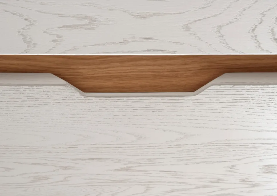 Kleiderschrank Wildeiche weiß verschiedene Breiten 'Alabama' 2-trg. 120cm