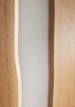 Kleiderschrank Wildeiche & Weißglas 'Bregenz' verschiedene Breiten 120cm 2-trg.