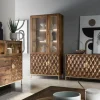 Kleiderschrank 99x190cm "Assuan" Mango & Metall goldfarbig WZ-0462
