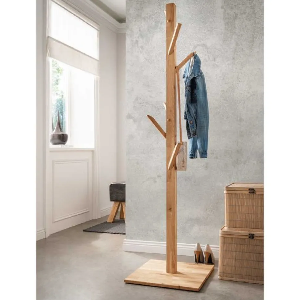 Kleiderständer 190cm 'Cleveland' Wildeiche Massivholz geölt