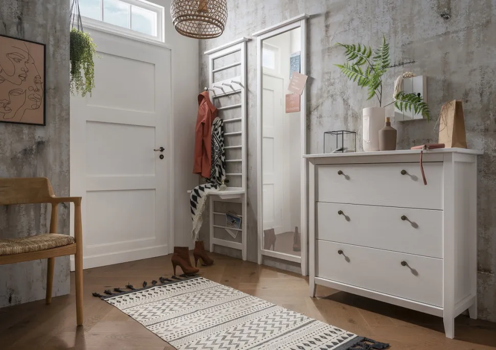 Kommode 58cm 'Jana' Kiefer laugenfarbig laugenfarbig gebeizt/geölt