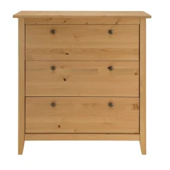 Kommode 91cm 'Jana' Kiefer weiß oder laugenfarbig laugenfarbig gebeizt/geölt