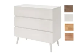 Kommode 4 Holzfarben zur Auswahl 'Grace' 100cm Massivholz Buche Mokka-farbig gebeizt