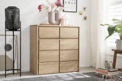 Kommode 2 Türen 88x91cm 'Alexandra' Wildeiche geölt