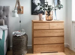 Kommode 90x90cm 'Atlanta' Wildeiche massiv
