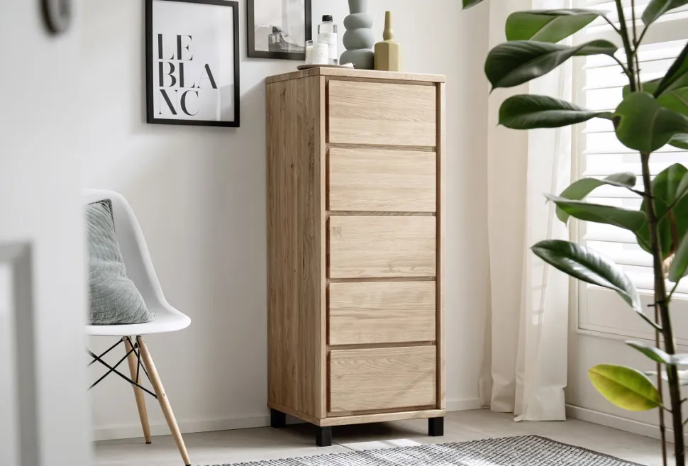 Kommode 47x113cm 'Bedford' Eiche geölt mit Sockel oder Füße ohne Fußgestell