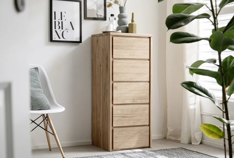 Kommode 47x113cm 'Bedford' Eiche geölt mit Sockel oder Füße ohne Fußgestell