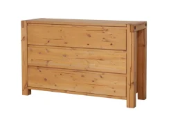 Kommode 138x88cm "Dora" Kiefer massiv eichefarbig honig gebeizt