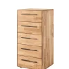 Kommode 50x103cm 3 Griffvarianten 'Watson' Wildeiche geölt Steggriff schwarz
