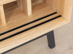 Kommode 101x101cm 'Jannik' Wildeiche massiv 2 Türen 2x Holz