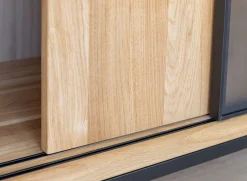 Kommode 101x101cm 'Jannik' Wildeiche massiv 2 Türen 2x Holz