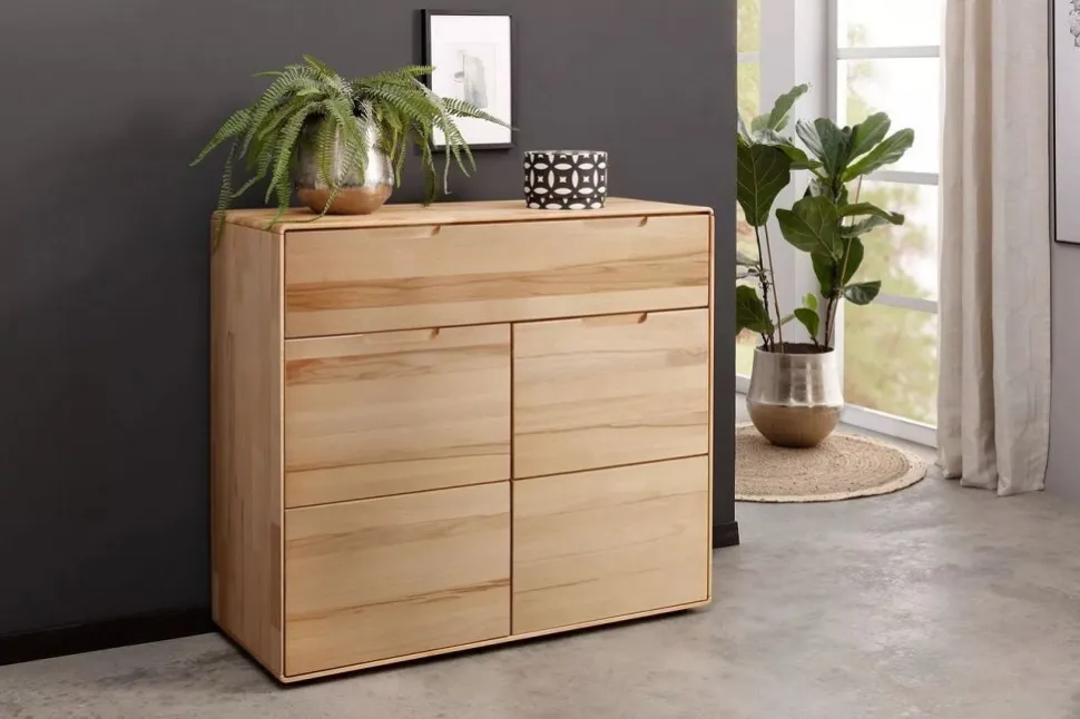 Kommode 100x91cm "Kent" Kernbuche massiv AV