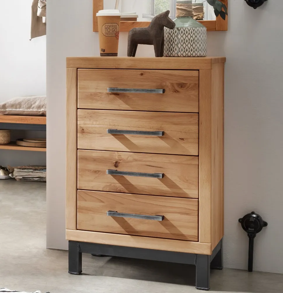 Kommode 50x79cm 'Lima' Kernbuche massiv