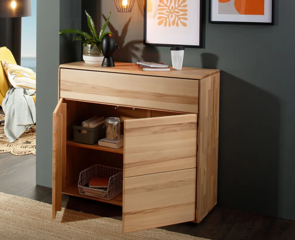 Kommode 100x91cm "Messina" Kernbuche massiv AV