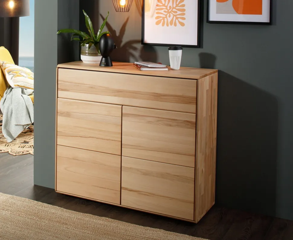 Kommode 100x91cm "Messina" Kernbuche massiv AV