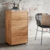 Kommode 51x91cm "Messina" Wildeiche massiv 4SK