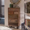 Kommode 60x120cm 'Metro' Altholz & Eisen