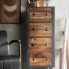 Kommode 50x120cm 'Waco' recyceltes Altholz & Metall