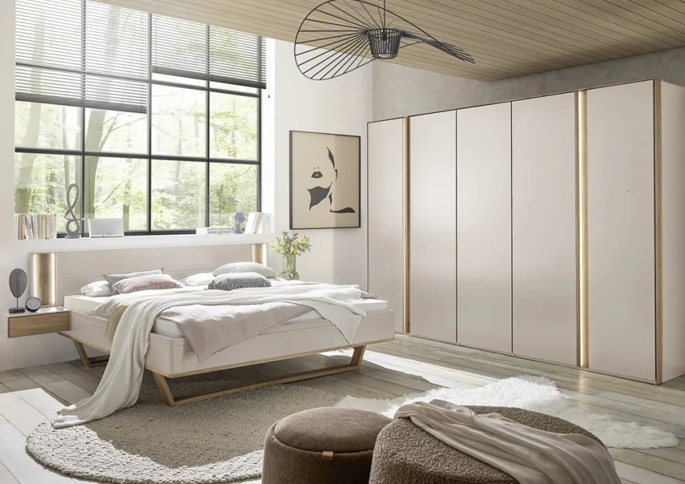 Kommode 92x86cm 'Wynwood' Wildeiche & MDF creme