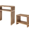 Konsolentisch & Sitzbank "Woody" recyceltes Teakholz