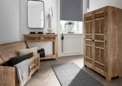 Konsolentisch 100x80cm 'Shania' Mangoholz massiv