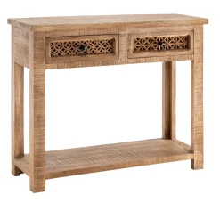 Konsolentisch 100x80cm 'Shania' Mangoholz massiv