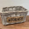 Korb 40x23cm "Style your Life" Rattan weiß