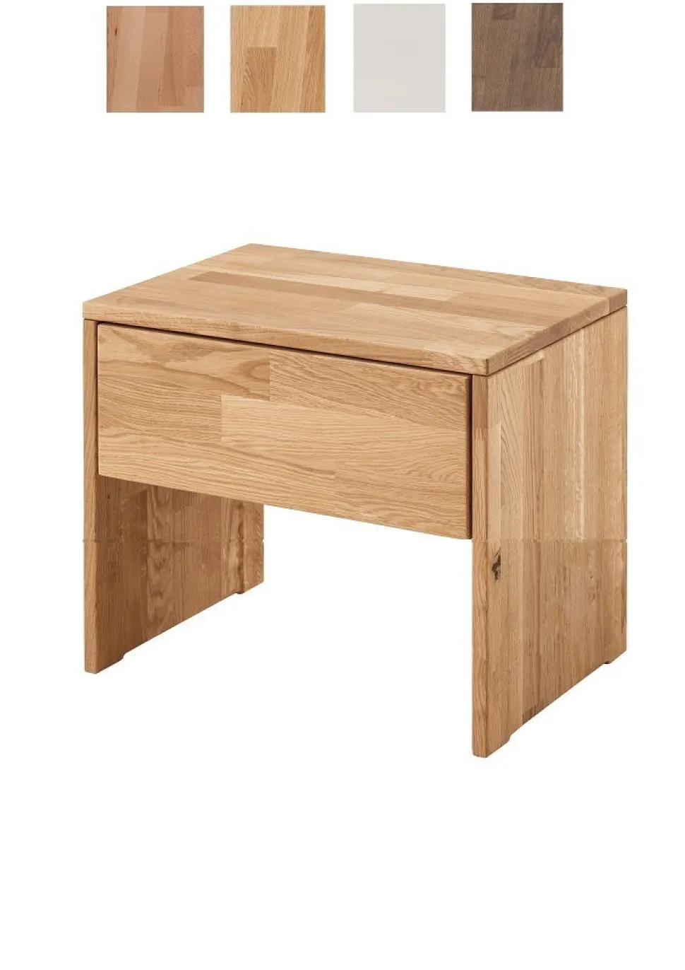 Nachttisch 4 Holzfarben zur Auswahl 'Grace' 48x45cm Massivholz Kernbuche natur geölt