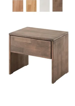 Nachttisch 4 Holzfarben zur Auswahl 'Grace' 48x45cm Massivholz Kernbuche natur geölt