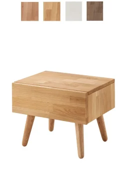 Nachttisch 4 Holzfarben zur Auswahl 'Grace' 45cm Massivholz Kernbuche natur geölt